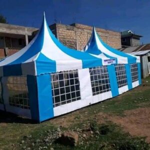 outdoor event tent with clear side windows